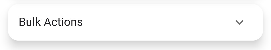 Screenshot of the bulk actions dropdown