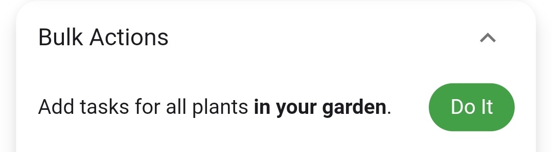 Screenshot of the button to add tasks for all garden plants